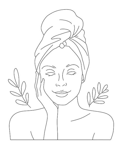 Premium Vector Free Vector Hand Drawn One Line Art Portrait Illustration