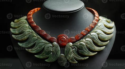 Maori Greenstone Necklace Sacred Motifs Highlighting New Zealands ...
