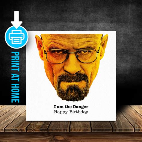 Bb0032 Breaking Bad Birthday Card Walter White Digital Etsy