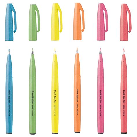 Caneta Pincel Brush Sign Pen Touch Ses C Pentel