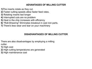 Classification And Nomenclature Of Milling Cutter Ppt