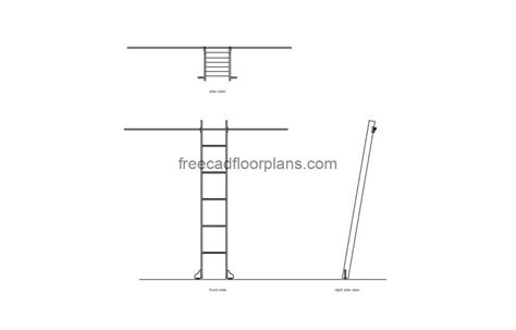 Library Rolling Ladder Free Cad Drawings