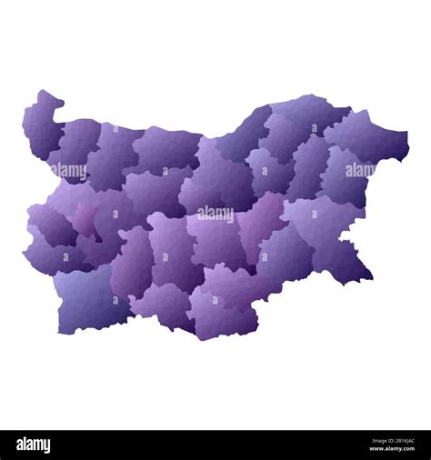 Bulgaria Map Geometric Style Country Outline Charming Violet Vector