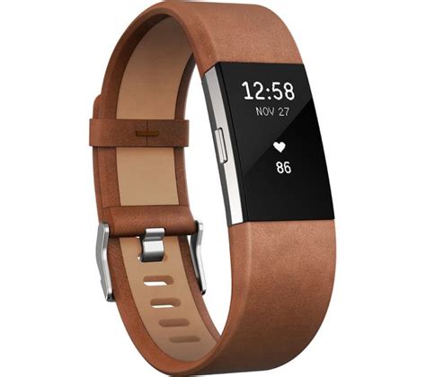 FITBIT Charge 2 Classic Accessory Band Brown Leather Large Deals