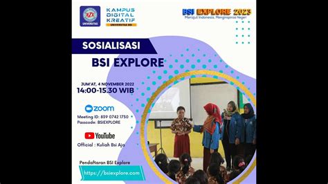 SOSIALISASI BSI EXPLORE 2023 YouTube