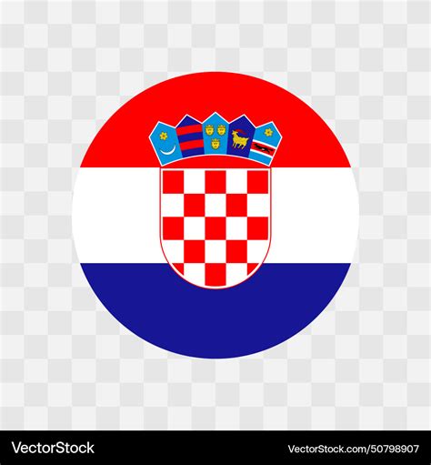 Circle flag of croatia Royalty Free Vector Image