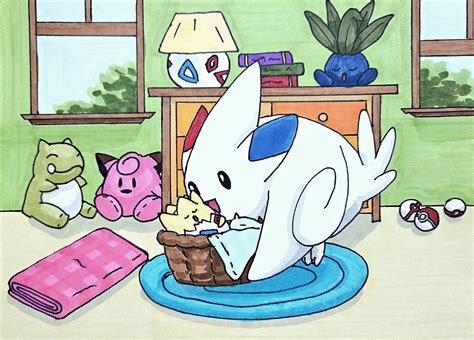 Togekiss And Sleepy Togepi OC R Pokemonart