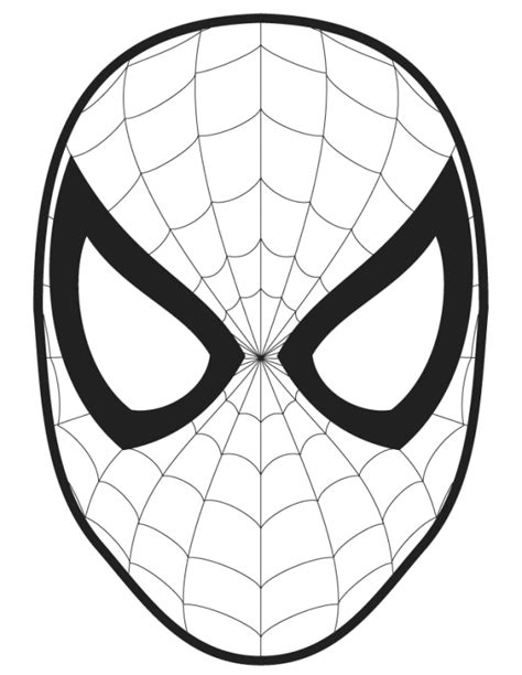 spiderman face coloring pages - Clip Art Library