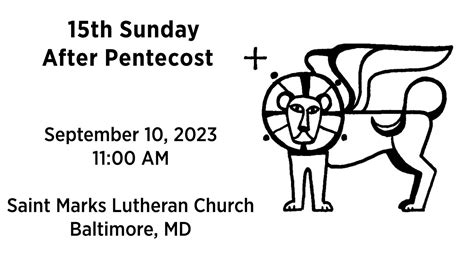 15th Sunday After Pentecost September 10 2023 Youtube