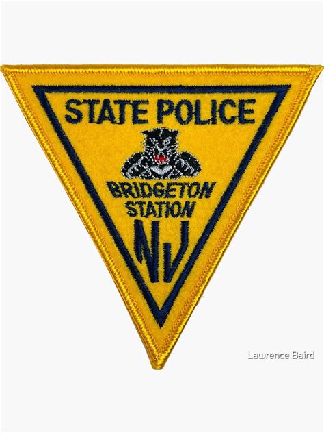 Bridgeton Station New Jersey State Police Sticker For Sale By Lawrencebaird Redbubble