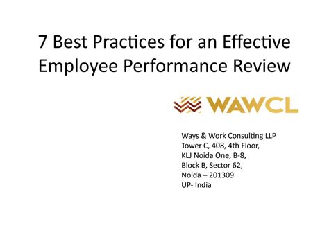 7 Best Practices For An Effective Employee Performance Review By