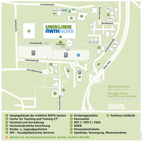 Anreise Zur Uniklinik Rwth Aachen Hauptgeb Ude