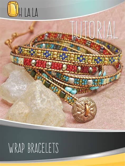 Wrap Bracelet Tutorial Beadwork Pattern Leather Bracelet By Etsy