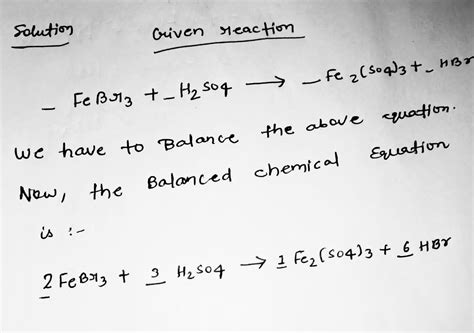 Solved Balance The Following Chemical Equation Febry H