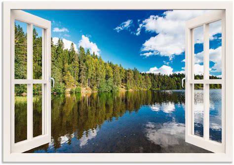 Black Friday Artland Wandbild Fensterblick Norwegische Landschaft