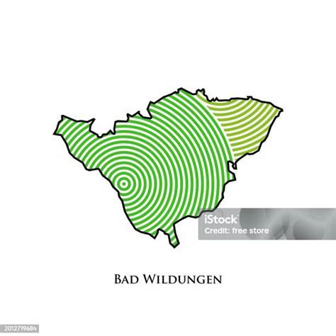 Bad Wildungen Map World Map International Vector Template German Region ...