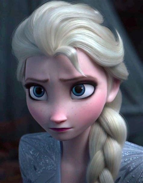 An Animated Frozen Princess With Long Hair And Blue Eyes