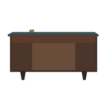 Teachers Desk Clipart Cartoon Illustration Of An Old Desk Sitting On It ...