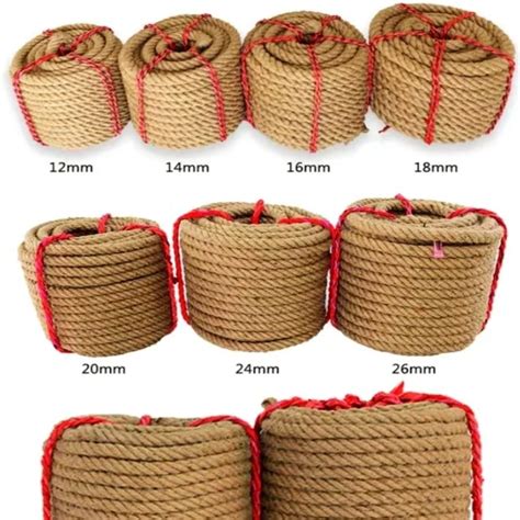 4mm 5mm 6mm 8mm 10mmx100m Sisal Ropes Jute Twine Rope Natural Hemp Cord