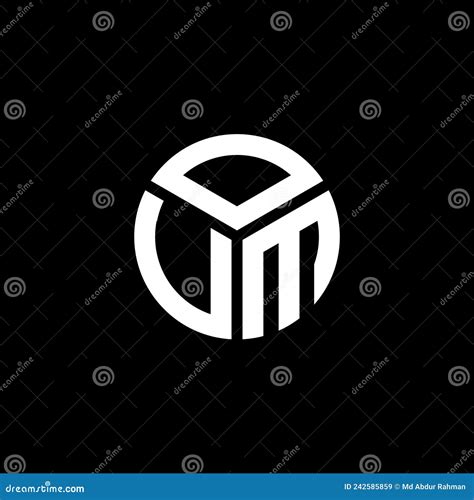 OUM Letter Logo Design on Black Background. OUM Creative Initials ...