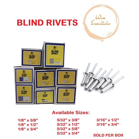 Ke Wanxieb Blind Rivets Sold Per Box X To X