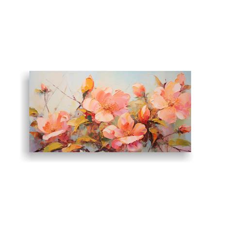 Ripley CUADRO FLORAL EN BASTIDOR HORIZONTAL ARTESANAL CON COLORES