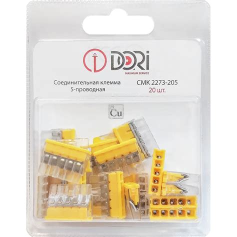 Соединительная 5-проводная клемма DORI CMK 2273-205 (20 шт.) 47094 ...