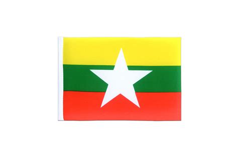 Myanmar Fähnchen 10 x 15 cm MaxFlags FlaggenPlatz de