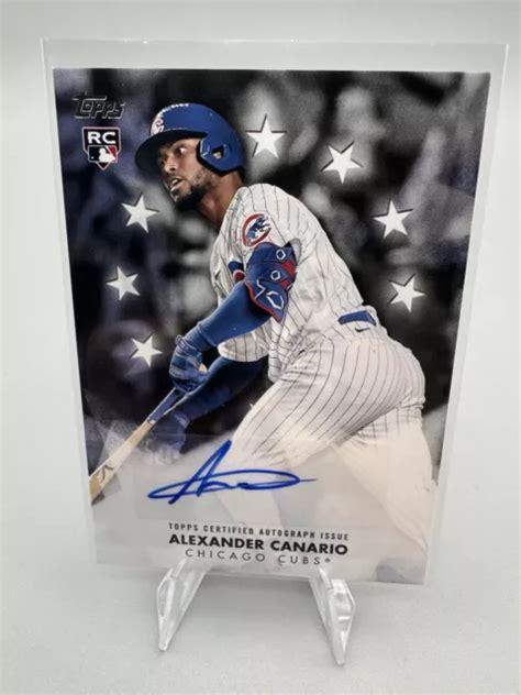 Carta Auto Alexander Canario Topps Series Stelle Del Baseball