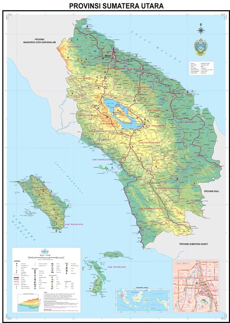 Peta Provinsi Sumatera Utara ( Sumut)