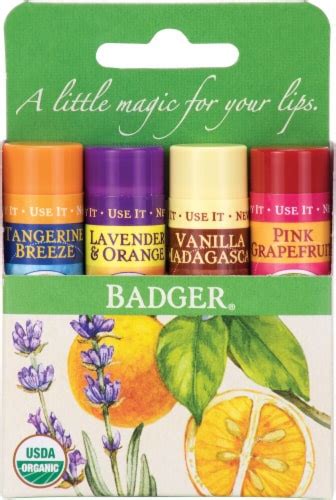 Badger Lip Balm, 4 Pack - Kroger