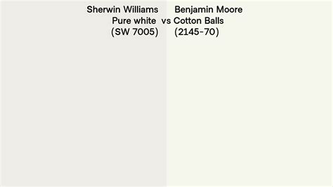 Sherwin Williams Pure White Sw 7005 Vs Benjamin Moore Cotton Balls