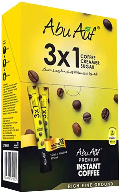 سعر ومواصفات Abu Auf Instant Coffee Gold 12 Sachets من Carrefouregypt