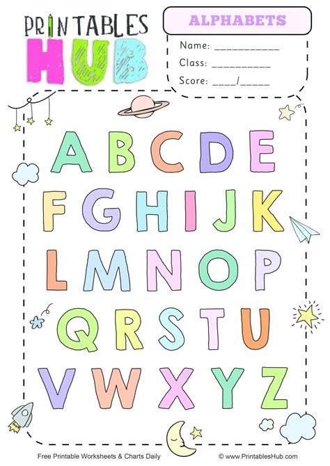 Printable Traceable Alphabet Chart For Upper And Lower Case