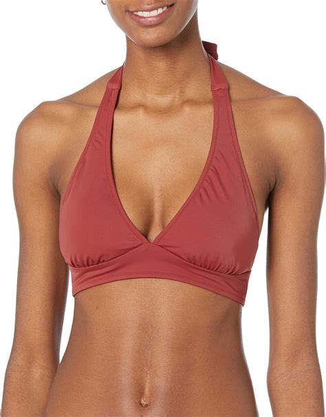 Amazon Amazon Essentials Women S Light Support Tie Halter Bikini
