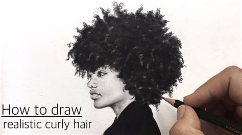 How To Draw Realistic Curly Hair Afro Hair YouTube Afro Hair