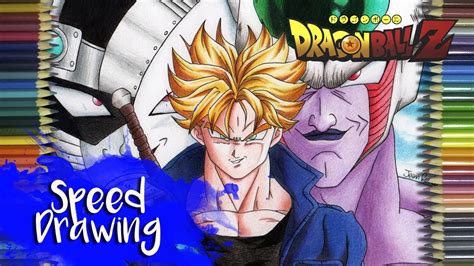 Speed drawing Trunks vs Freeza Rei Cold Dragon Ball Z ドラゴンボールZ