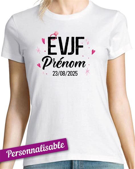 T Shirt EVJF Femme Coeur