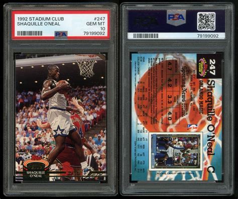 Shaquille O Neal 1992 Stadium Club 247 Base Price Guide Sports Card