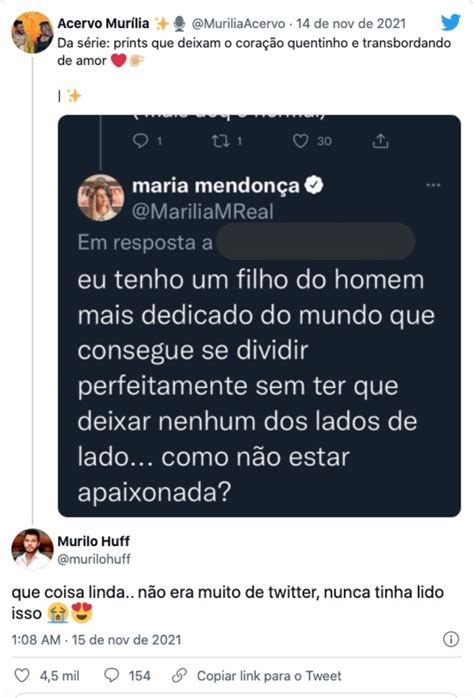 Murilo Huff Se Emociona Ao Ler Antiga Declara O De Mar Lia Mendon A