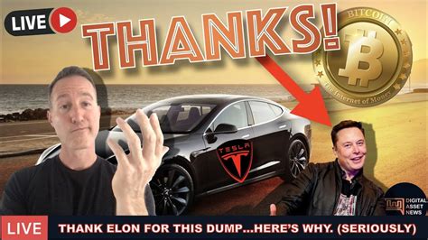 Live Thank Elon Musk For This Bitcoin Crypto Dump Its Good Youtube