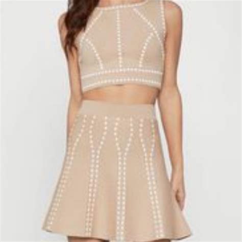 BCBGMaxAzria Dresses Bcbg Nude Two Piece Poshmark