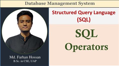 Lec 66 Sql Operators Dbms Bangla Tutorial Youtube