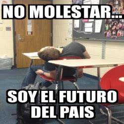 Meme Personalizado No Molestar Soy El Futuro Del Pais