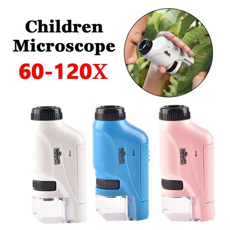 Карманный мини-микроскоп 60X-120X, ручной микроскоп, микроскоп с ...