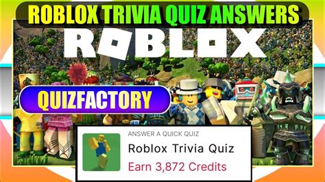 Roblox Trivia Quiz Answers The Roblox Quiz Answer Quizfactory Youtube