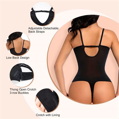 Body Shaper For Women Tummy Control Invishaper Plunge Backless Thong