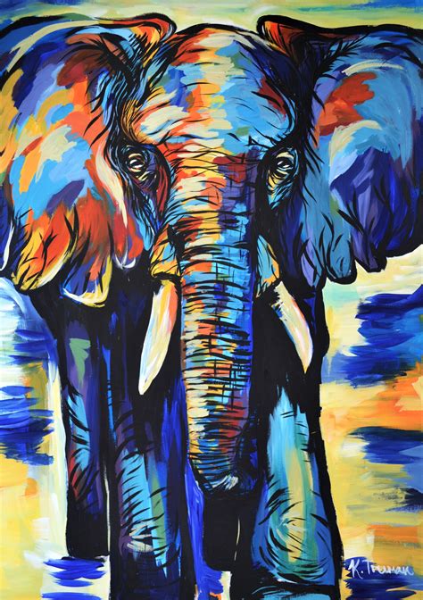 Abstract Paintings Of Elephants