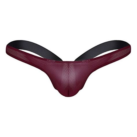 Buy Freebily Sexy Mens Mesh Breathable Holes Jockstrap Bikini G String