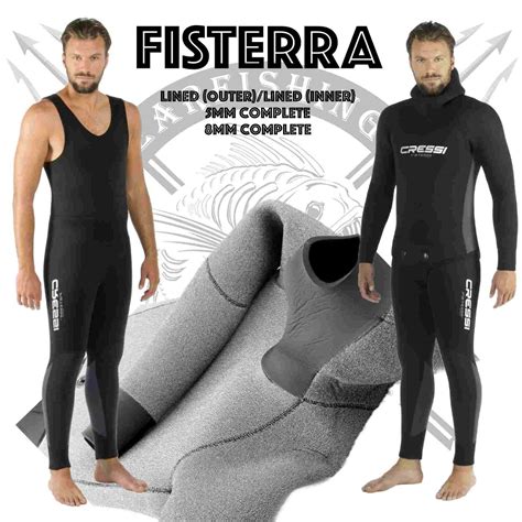 Cressi Fisterra Complete Wetsuit Internal Lined Spearfishing Uk